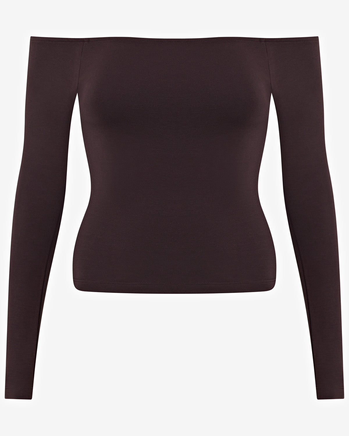 Off Shoulder Leisure Top | Espresso