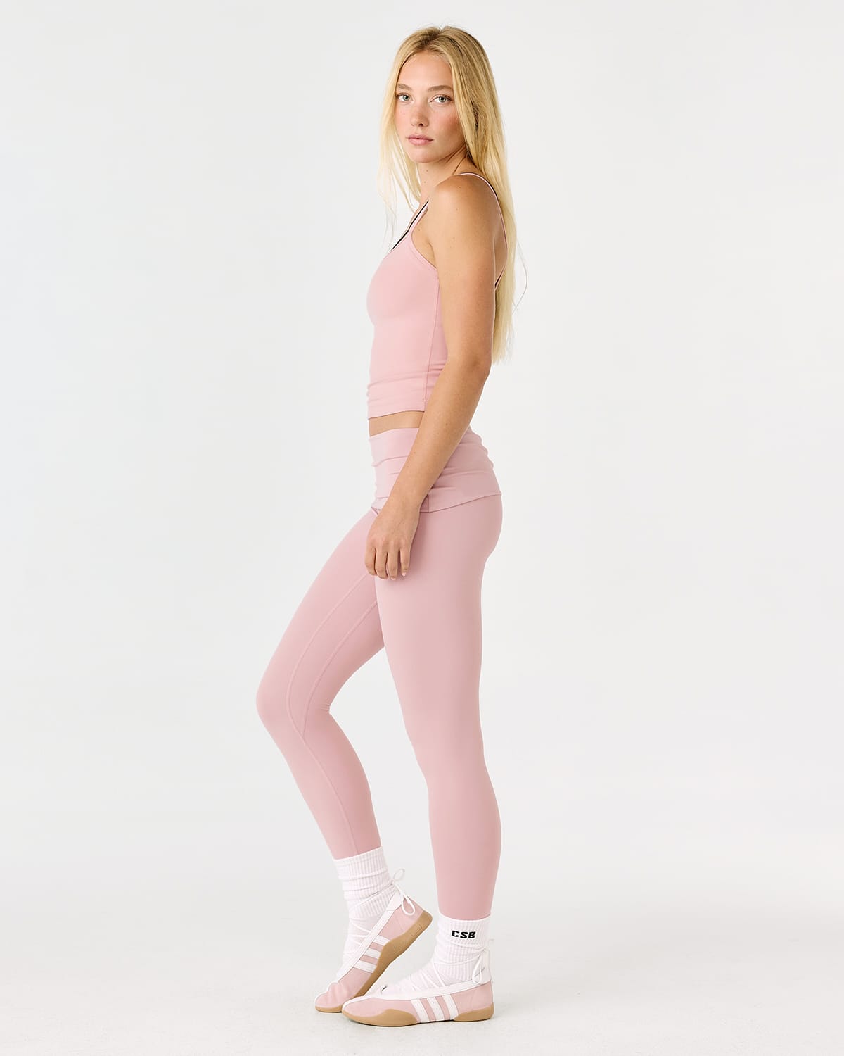 Form Fold Over Leggings | Dusty Pink