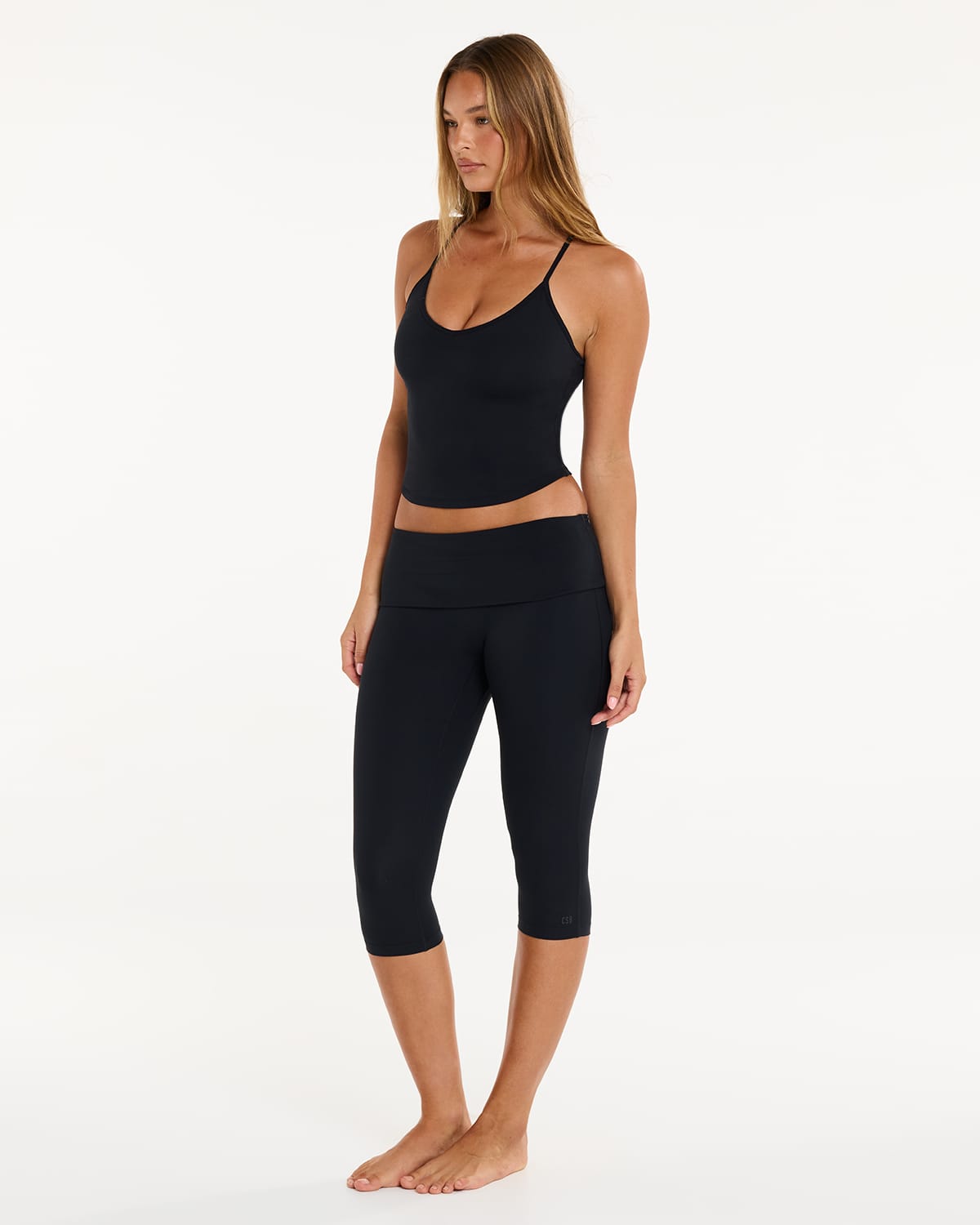 Form Foldover Capri Leggings 16" | Black
