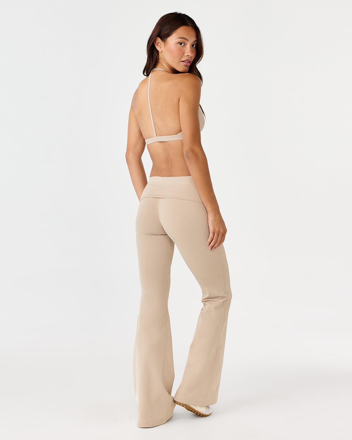 Form Invisible Scrunch Flare Fold Over Leggings | Fawn