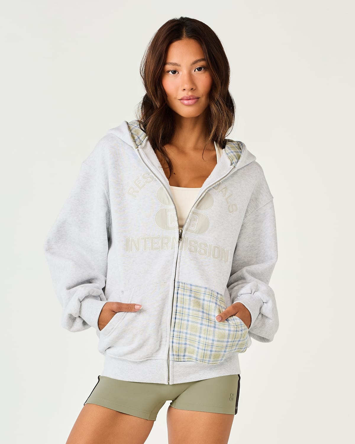 Intermission Zip Hoodie | Grey Marle
