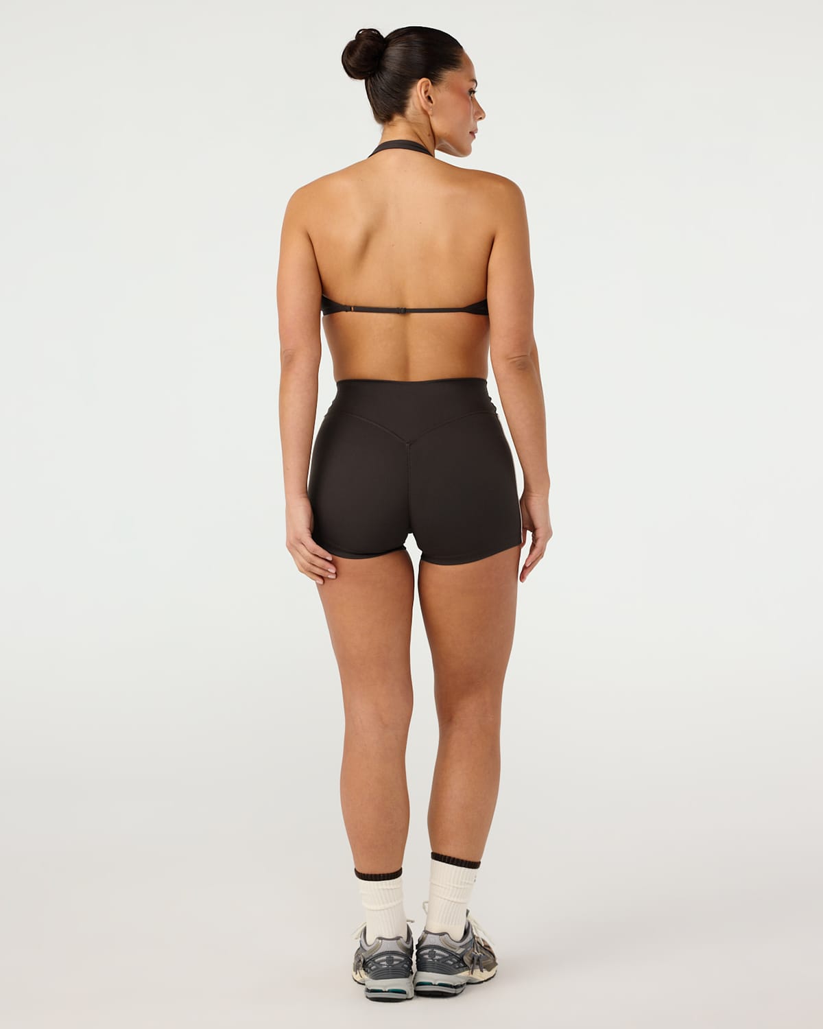 Form Invisible Scrunch Stripe Shorts 3" | Grounded Brown