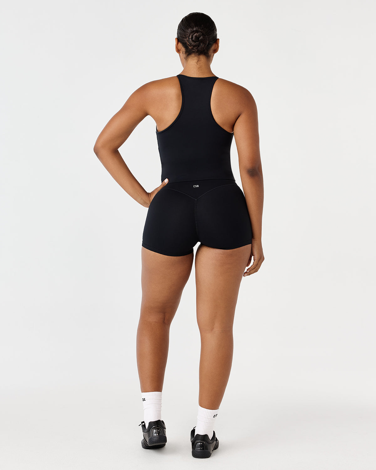 Form Invisible Scrunch Stripe Shorts 3" | Black