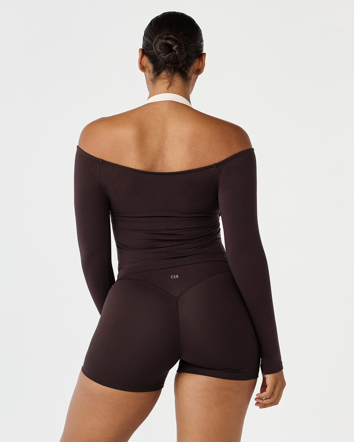 Off Shoulder Wrap Top | Espresso