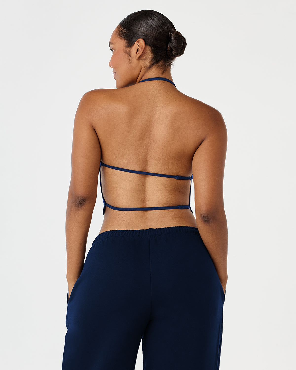 bra for open back halter dress Top | Navy Wash with like colors