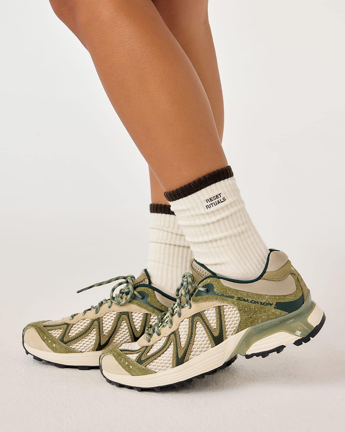 TVXCSB Reset Rituals Crew Socks 2PK | Cream
