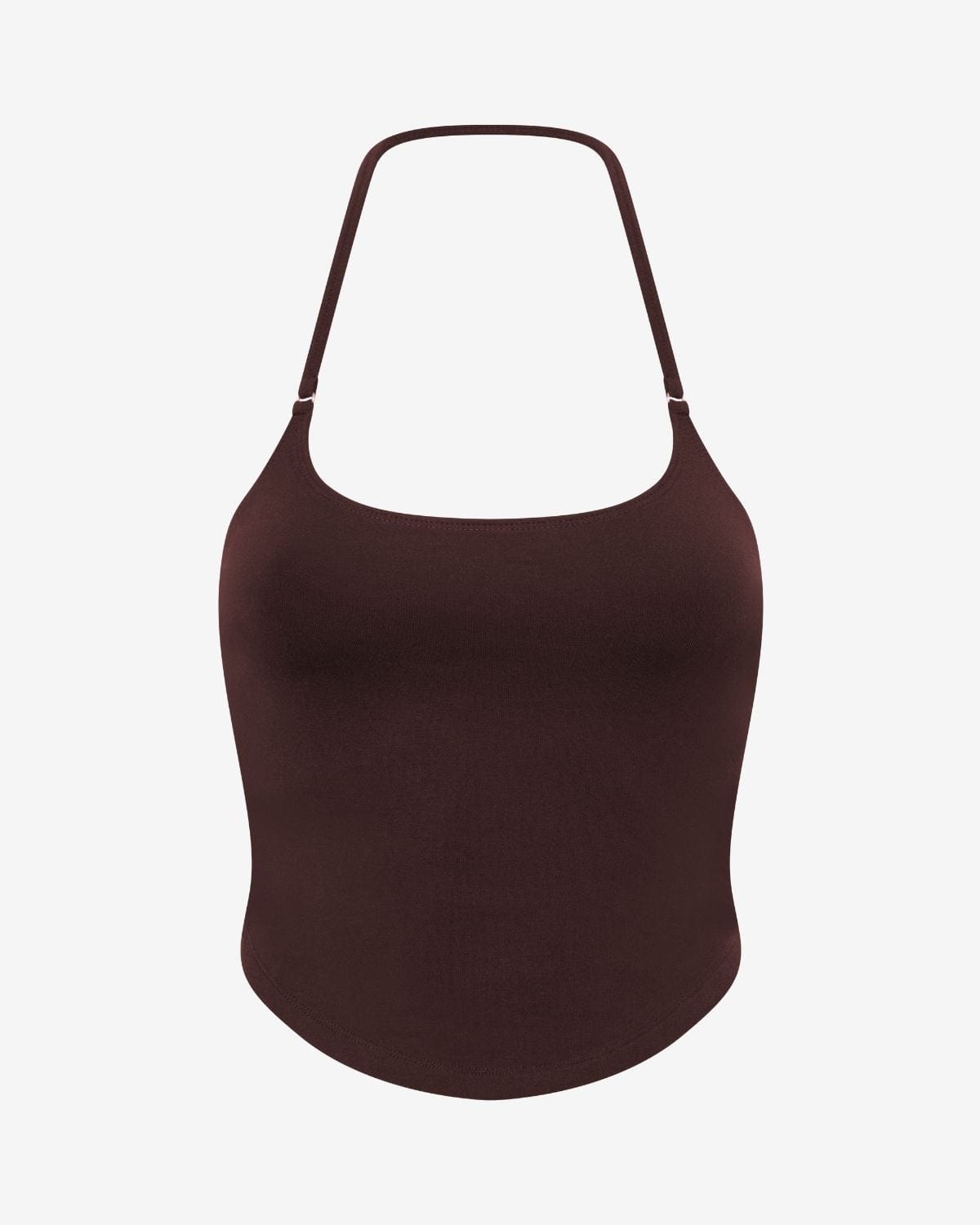 Open Back Halter Top | Espresso