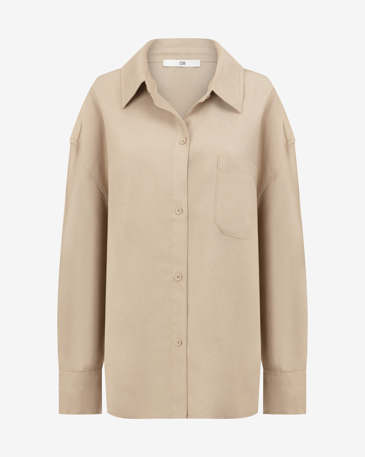 Oversized Button Up Shirt | Fawn