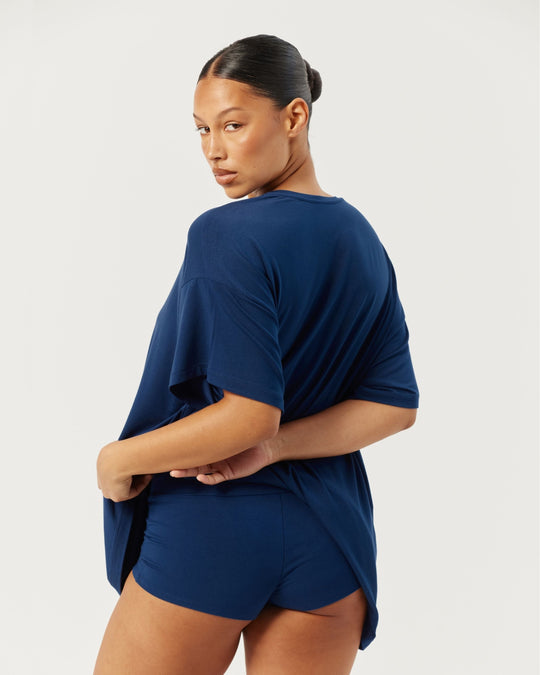 Sleep Boy Leg Shorts | Navy