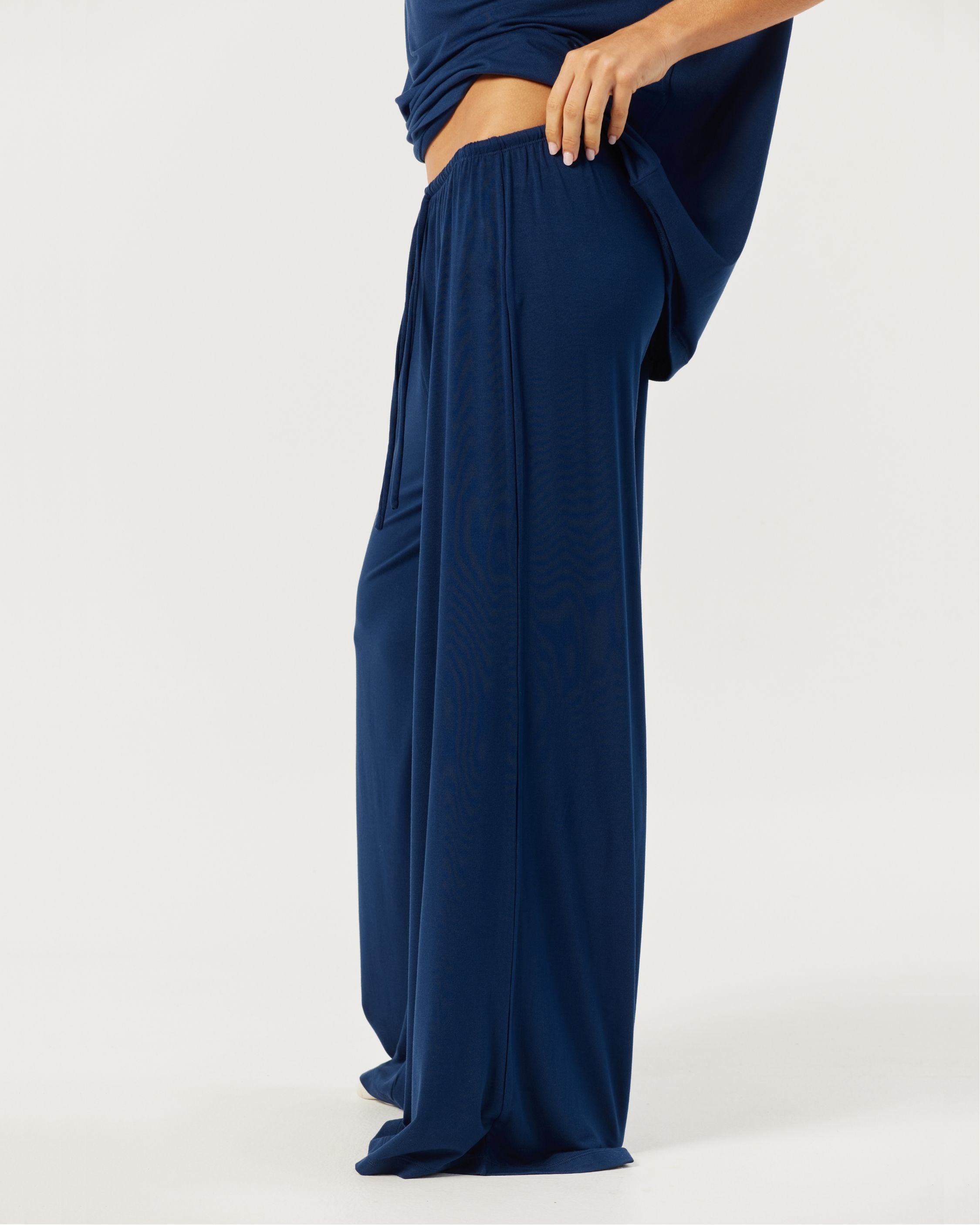 Wide Leg Sleep Pant | Navy