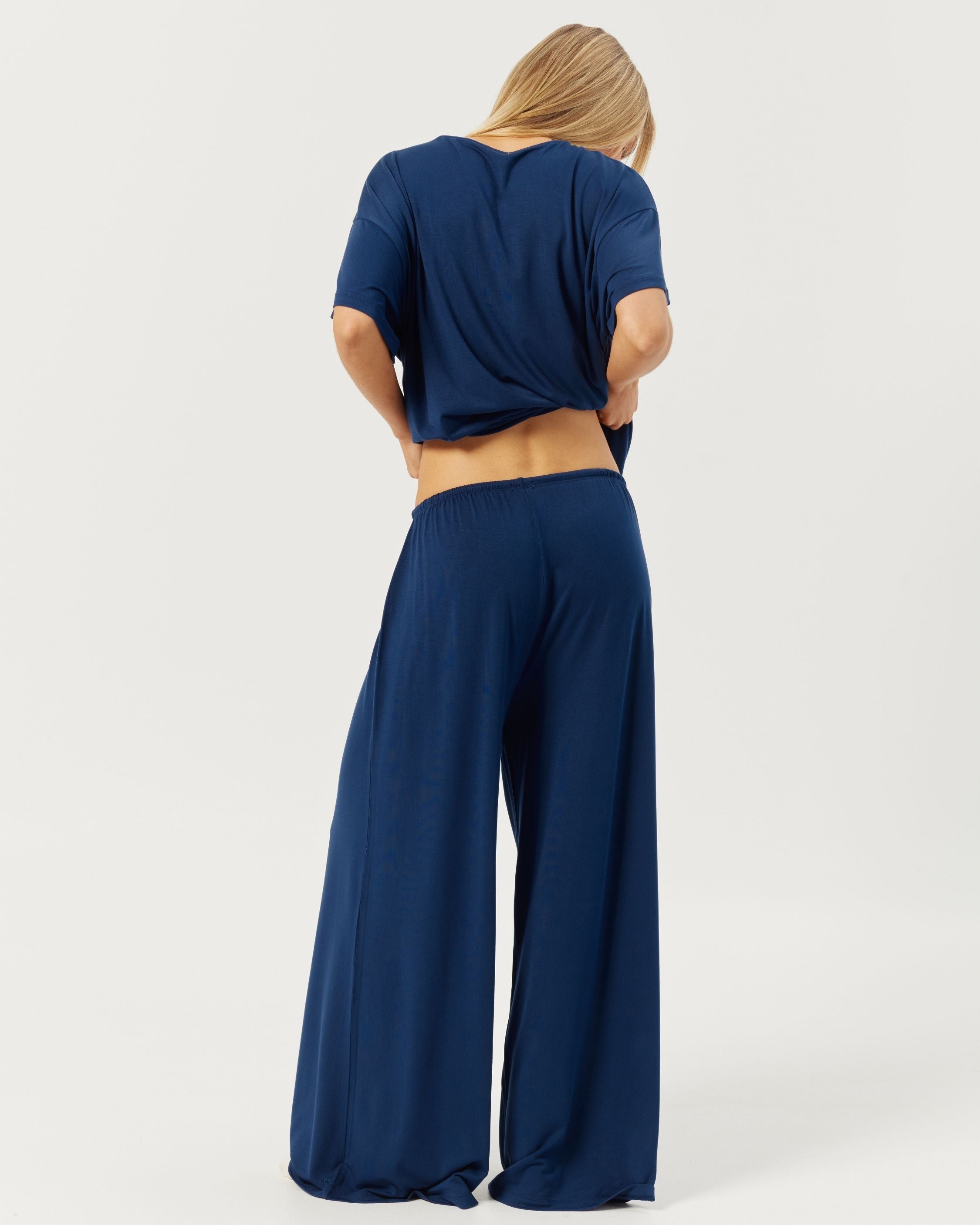 Wide Leg Sleep Pant | Navy