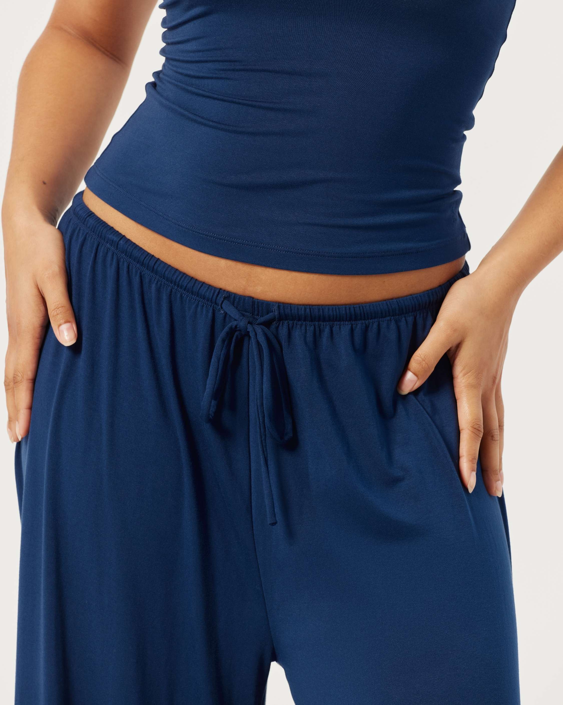 Wide Leg Sleep Pant | Navy