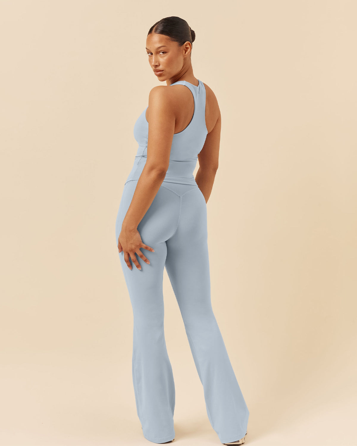 Form Invisible Scrunch Flare Leggings | Dusty Blue