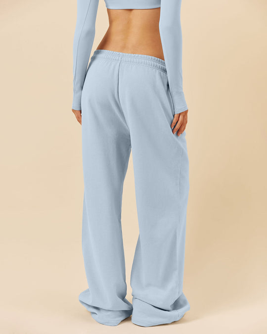CSB Wide Leg Sweatpant | Dusty Blue