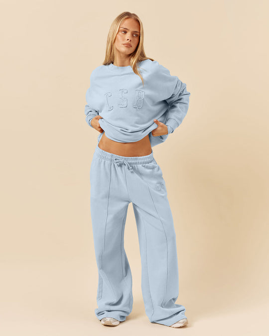 CSB Wide Leg Sweatpant | Dusty Blue