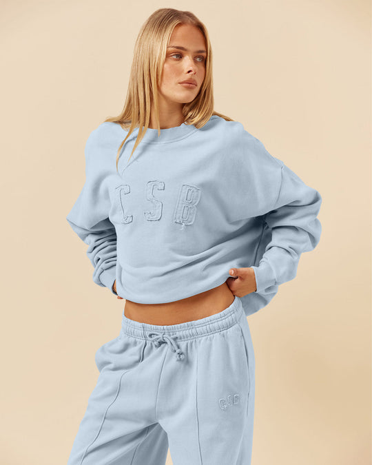 CSB Wide Leg Sweatpant | Dusty Blue