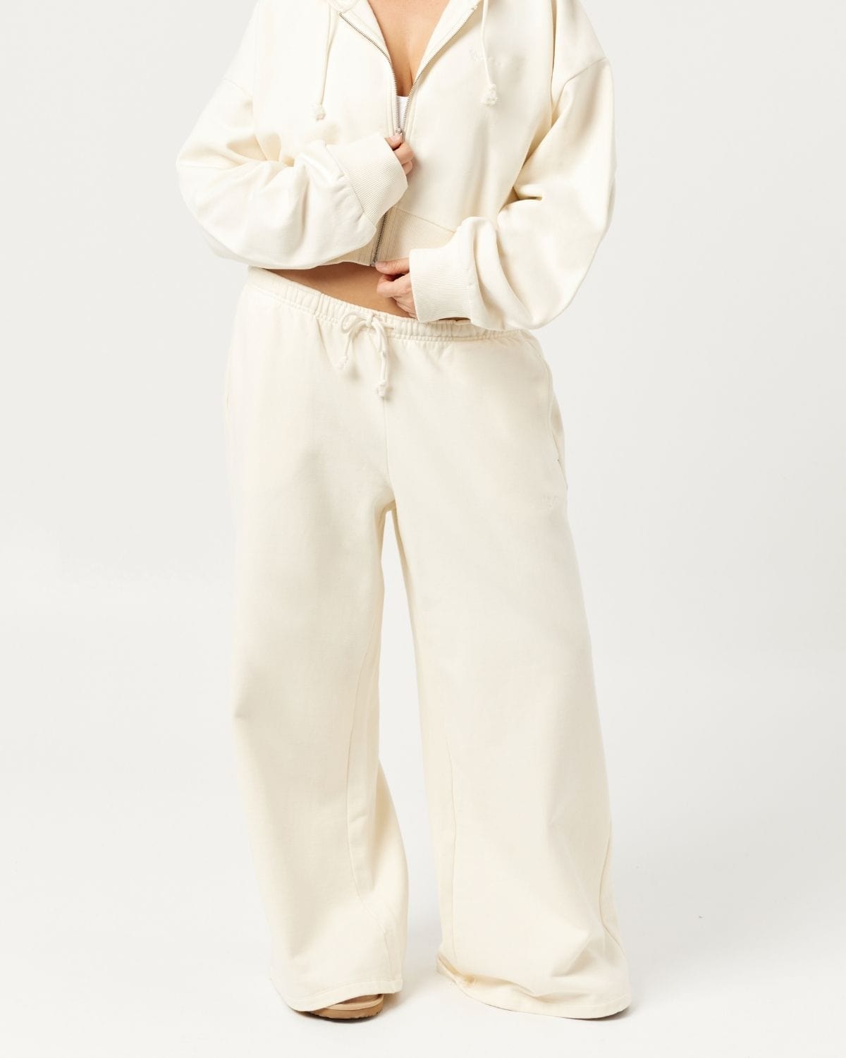 Wide Leg Sweatpants | Milk