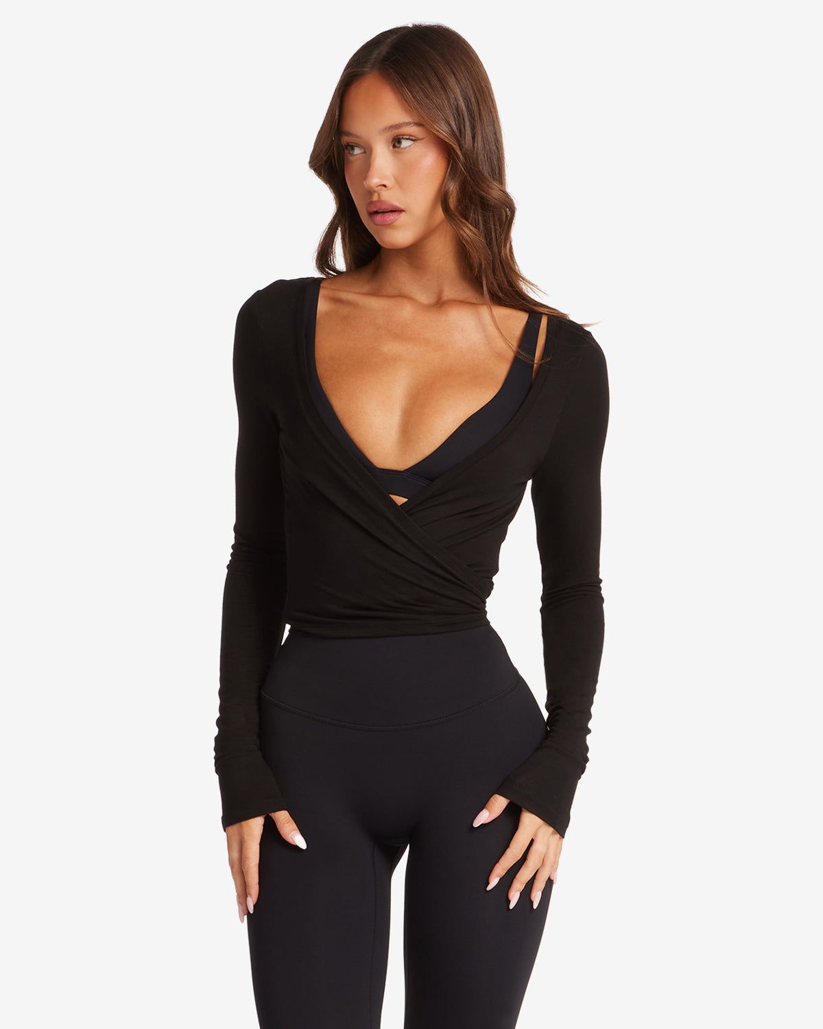Ballet Wrap Top | Black - XXS