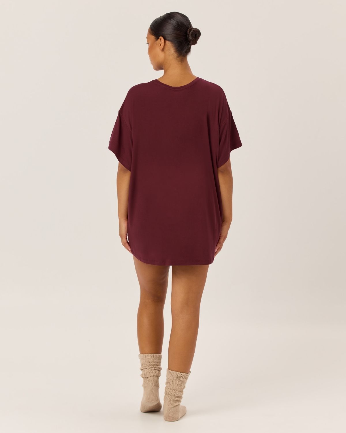 Oversized Sleep Tee | Burgundy