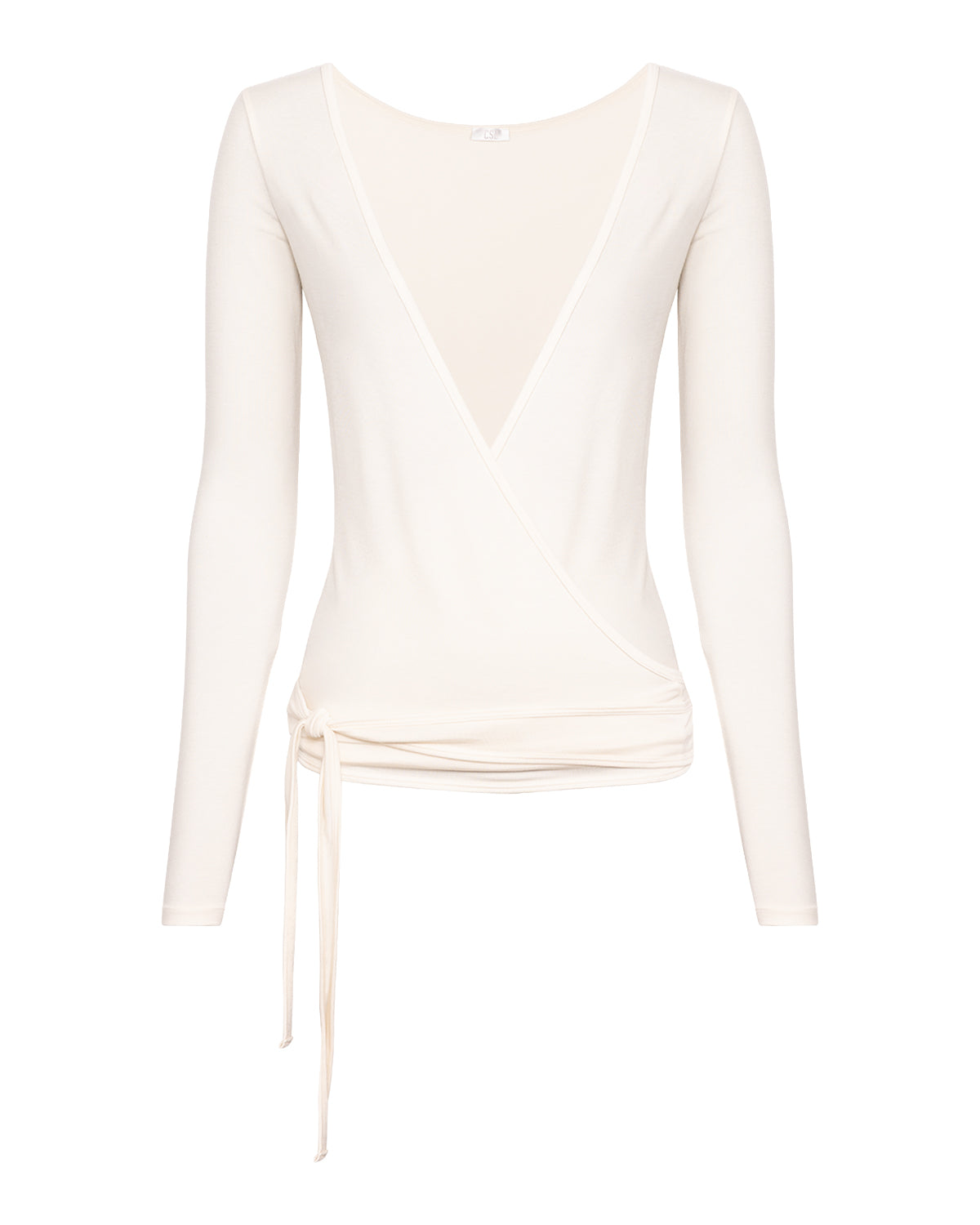 Sheer Jersey Longline Ballet Wrap | Cream