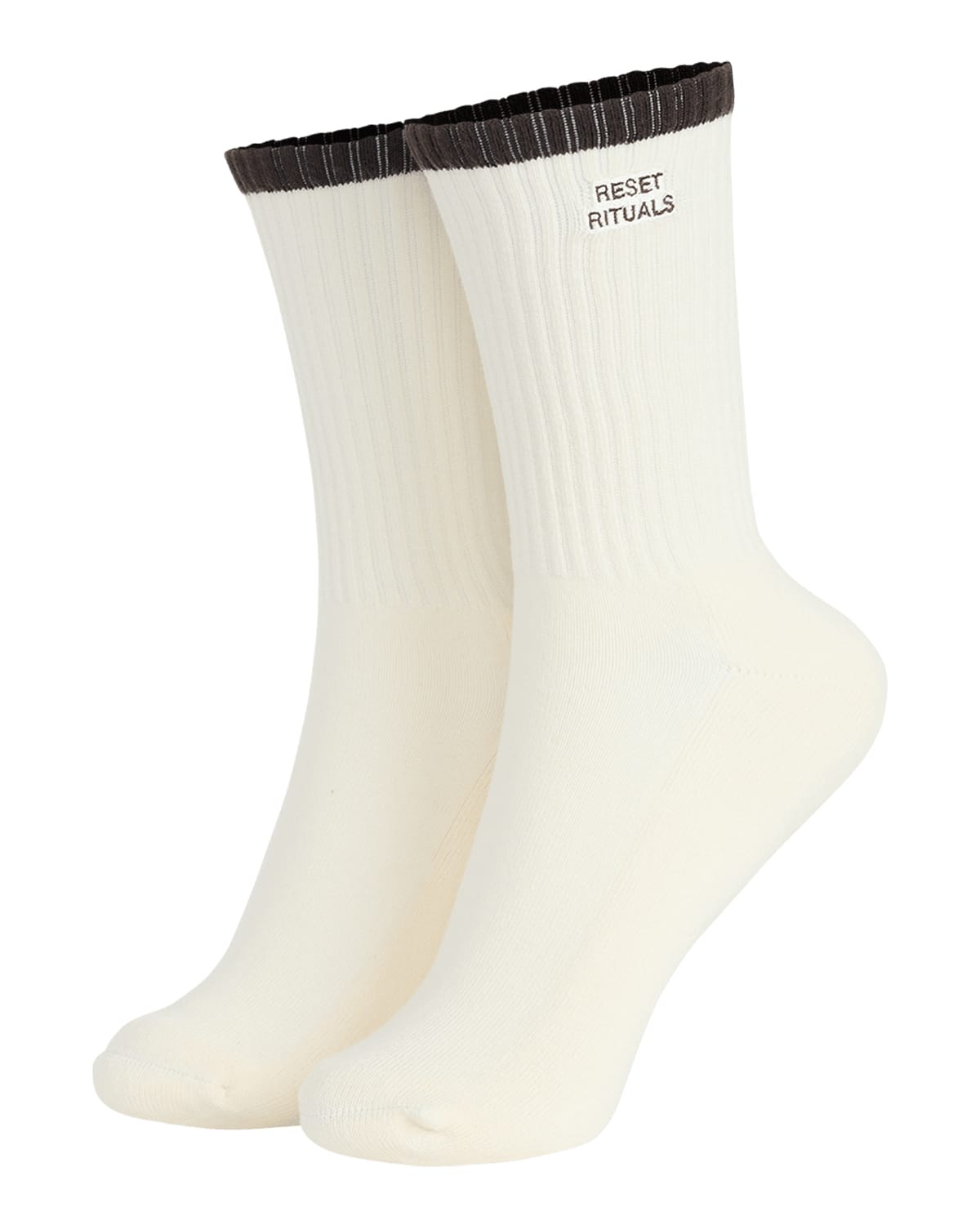 TVXCSB Reset Rituals Crew Socks 2PK | Cream
