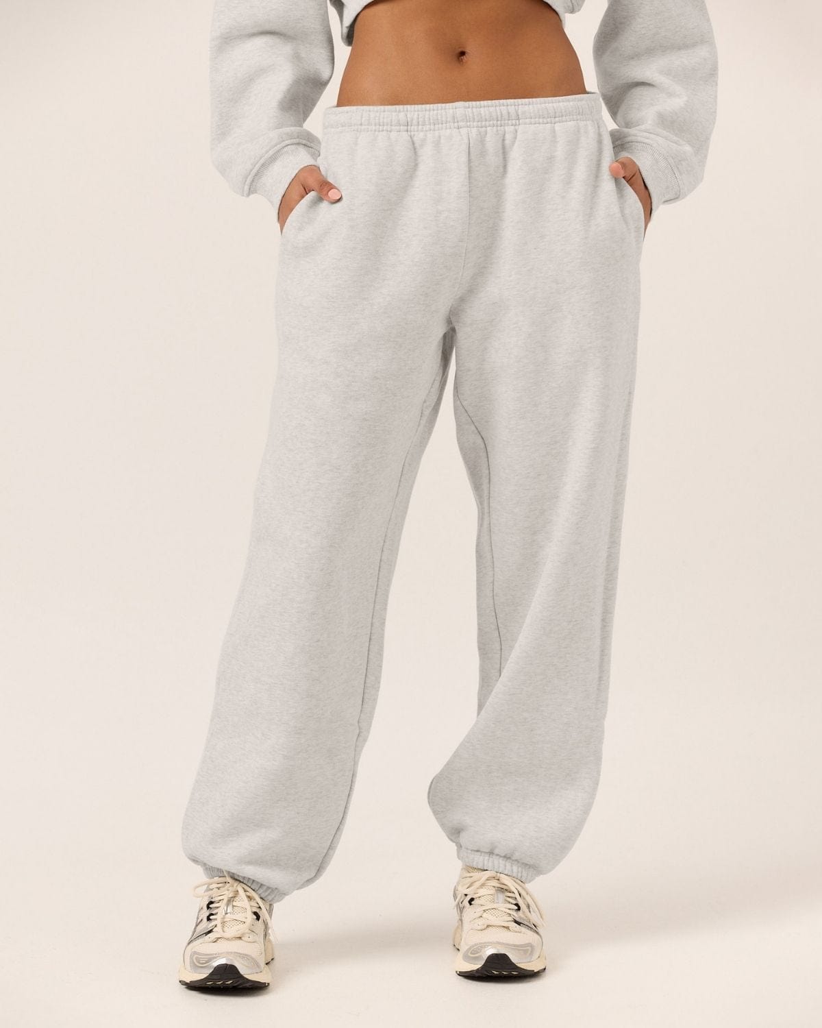 Fleece Oversized Cuff Sweatpants | Snow Marle