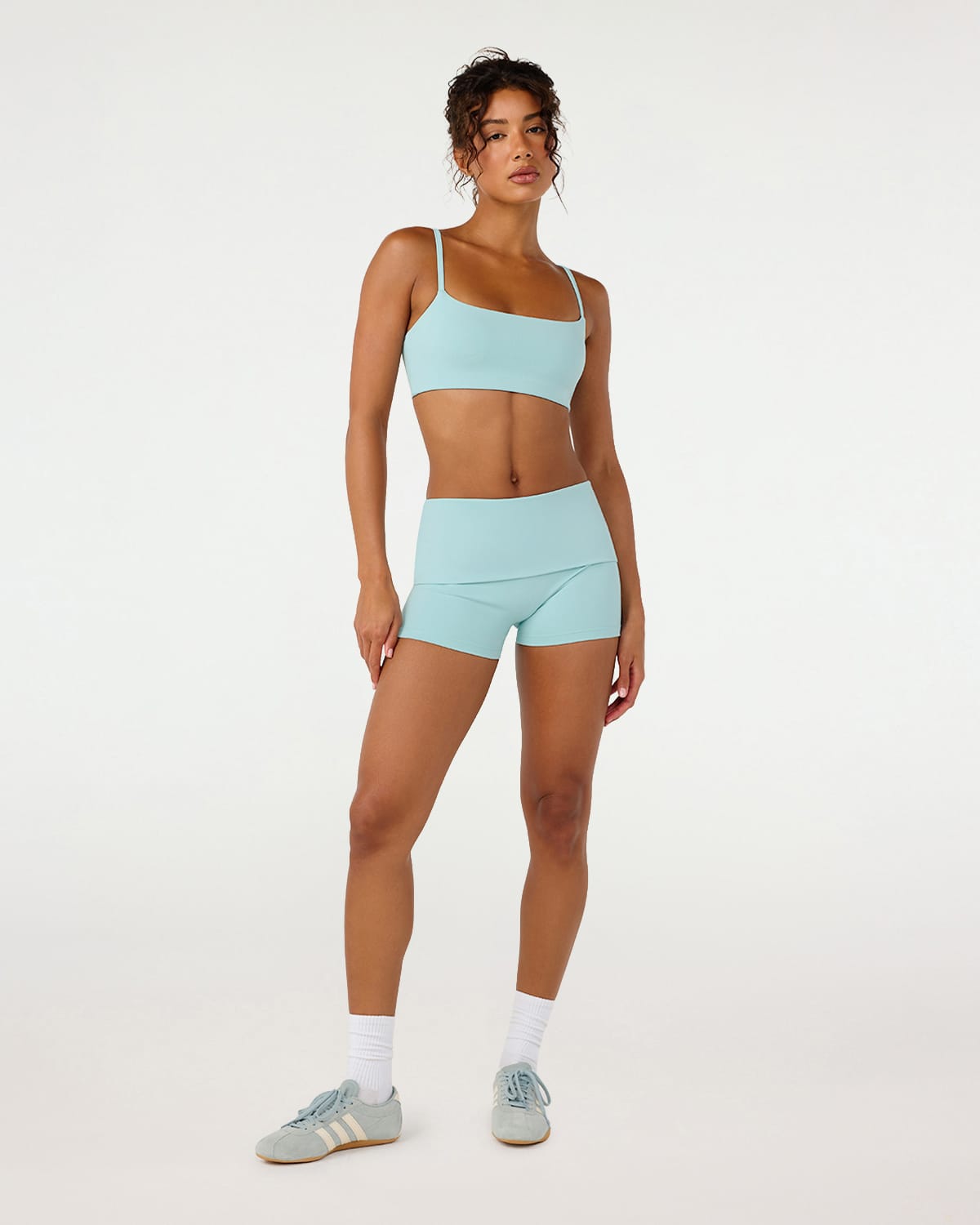 Form Invisible Scrunch Fold Over Shorts 3" | Aquatic