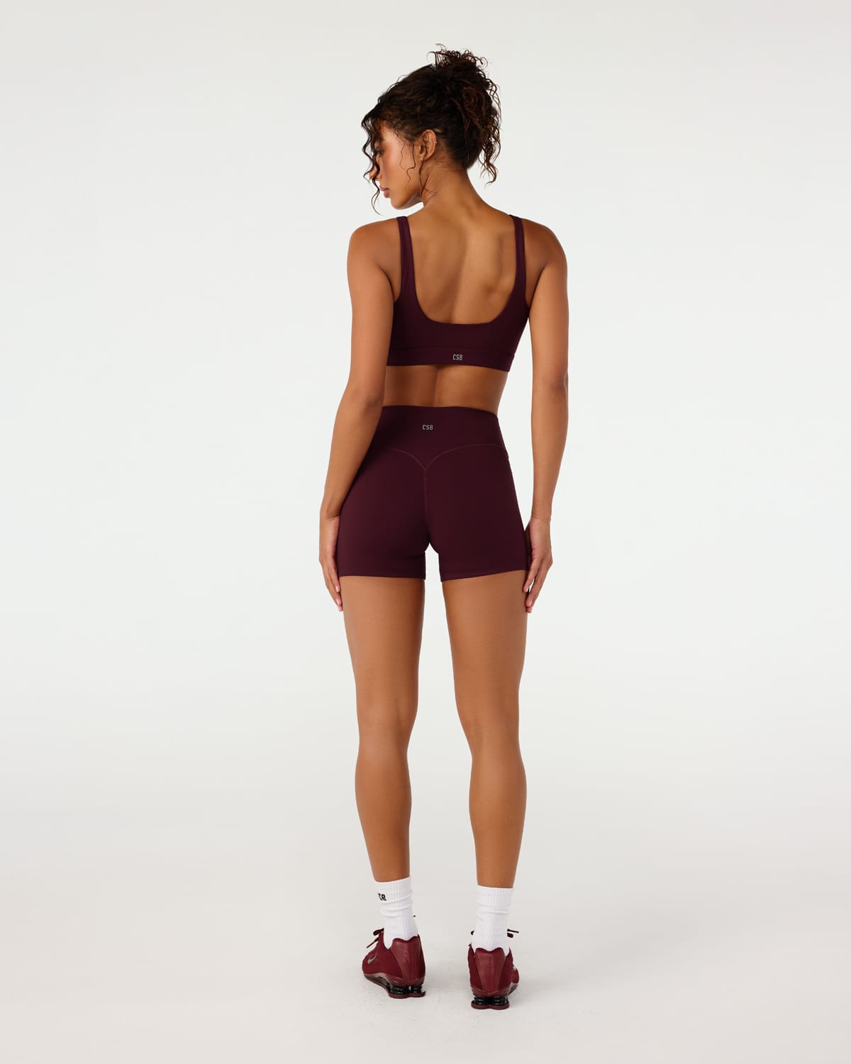 Serenity Soft Invisible Scrunch Shorts 4" | Wine