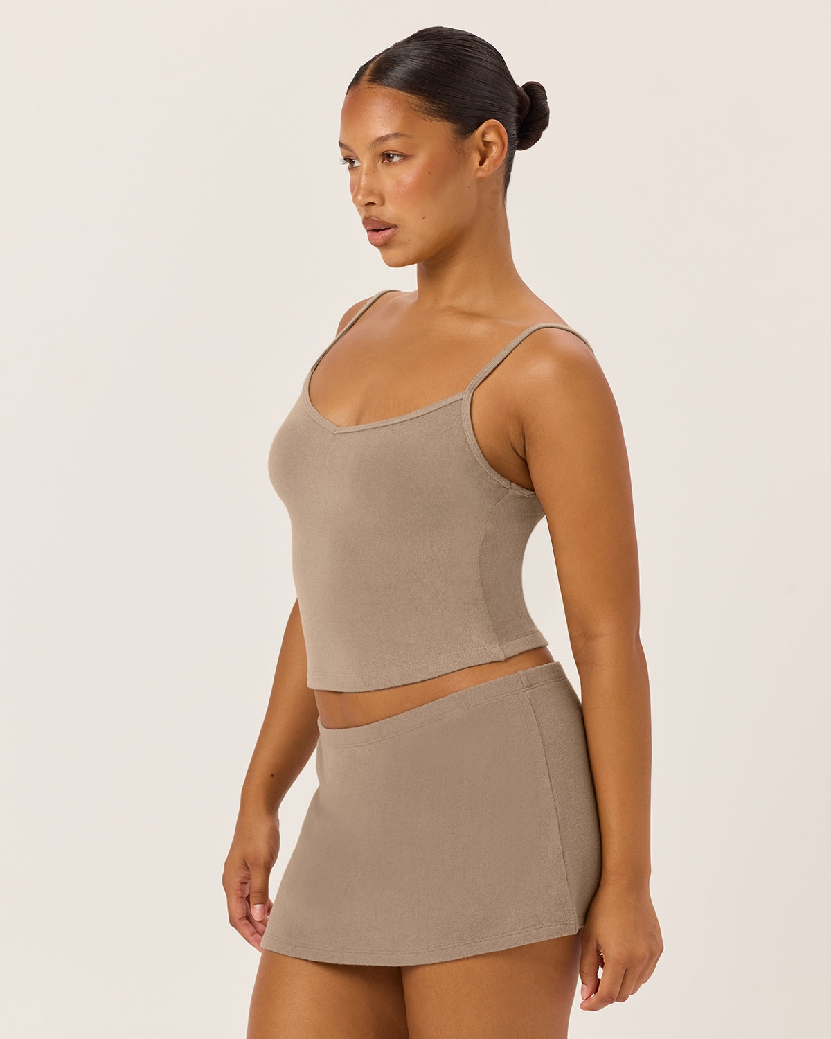 Thin Strap Tank | Almond