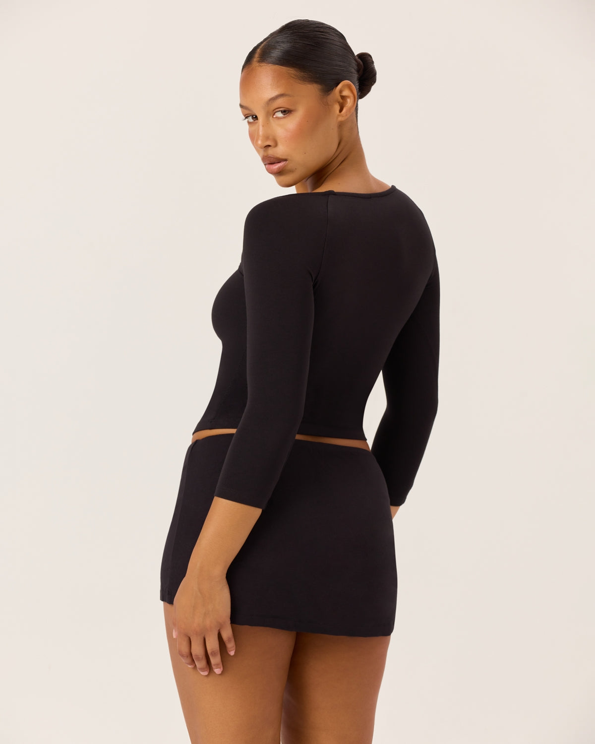 3/4 Sleeve Top | Black