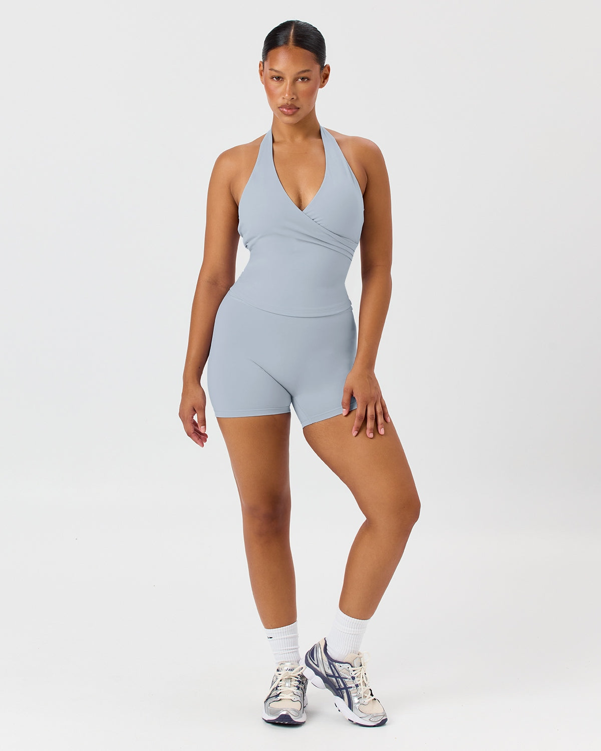 Form Invisible Scrunch Shorts 5" | Dusty Blue