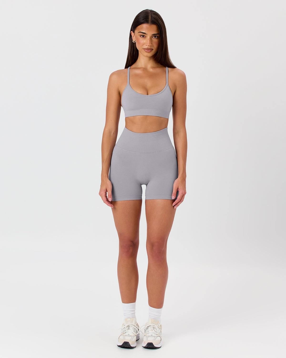 Seamless Invisible Scrunch Shorts 4" | Storm
