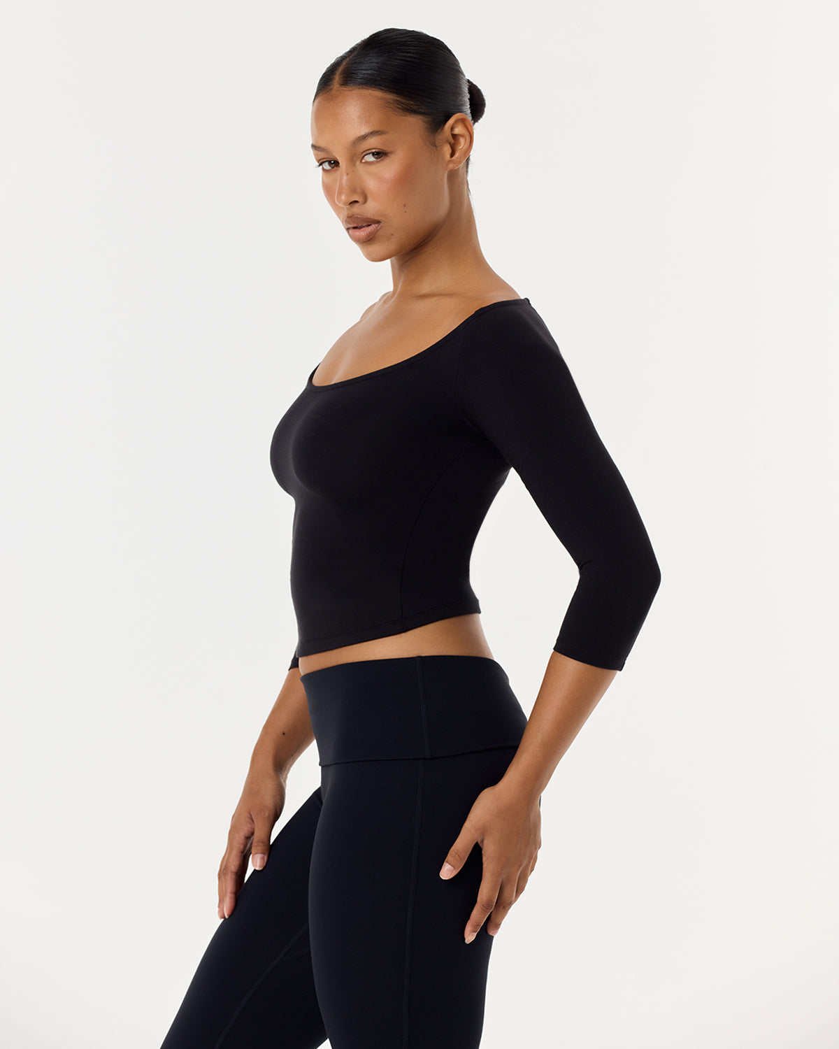 3/4 Sleeve Top | Black