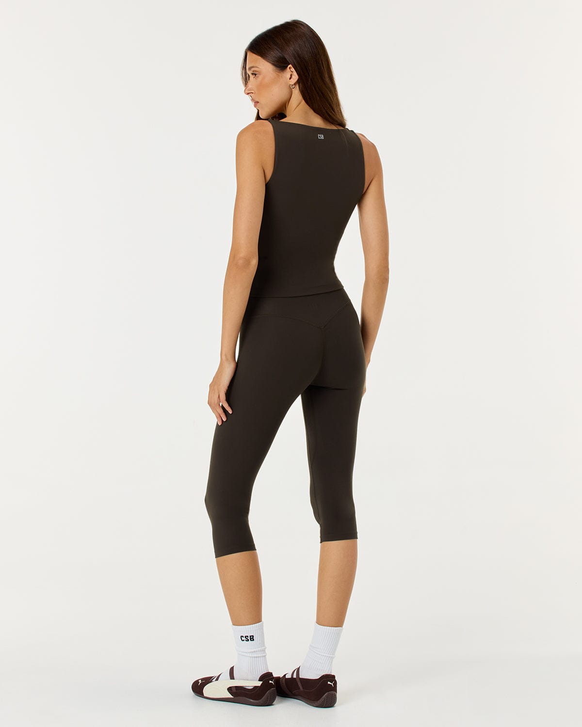 Form Invisible Scrunch Capri Leggings | Dark Chocolate