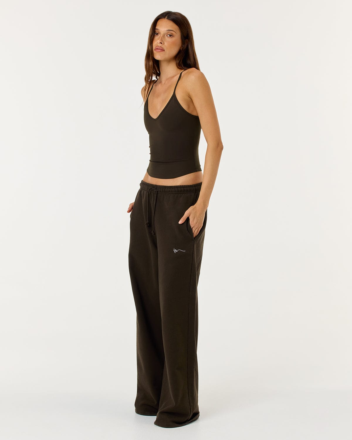 Wide Leg Sweatpants | Dark Chocolate