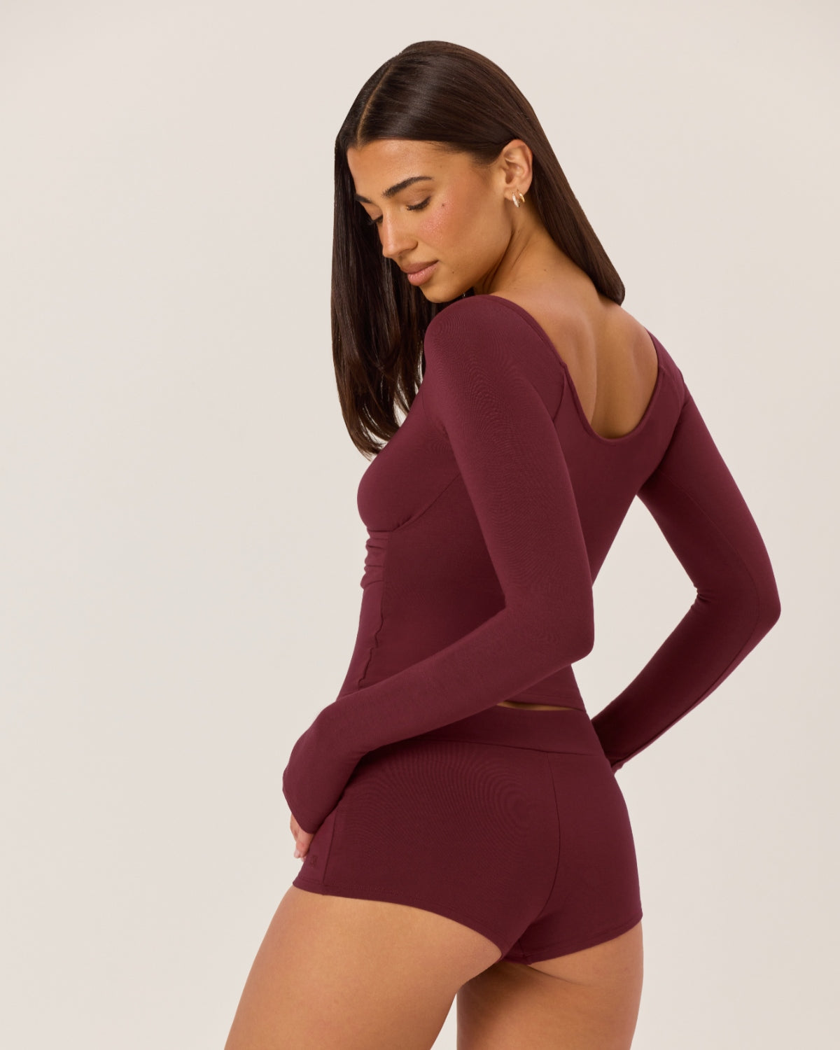 Boy Leg Shorts | Burgundy