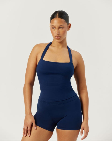 Serenity Halle Halter Tank | Navy