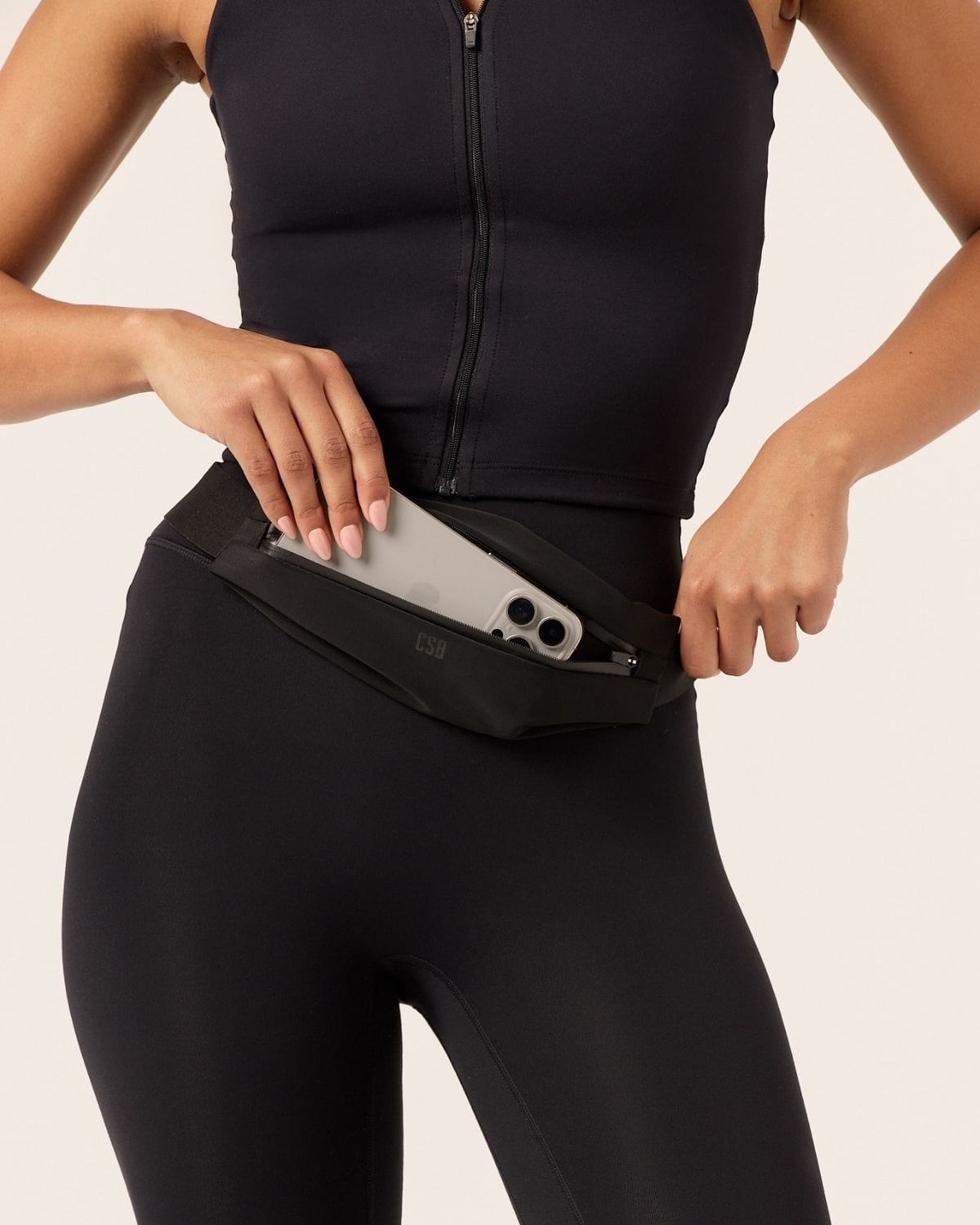 Slim Run Belt Bag | Black