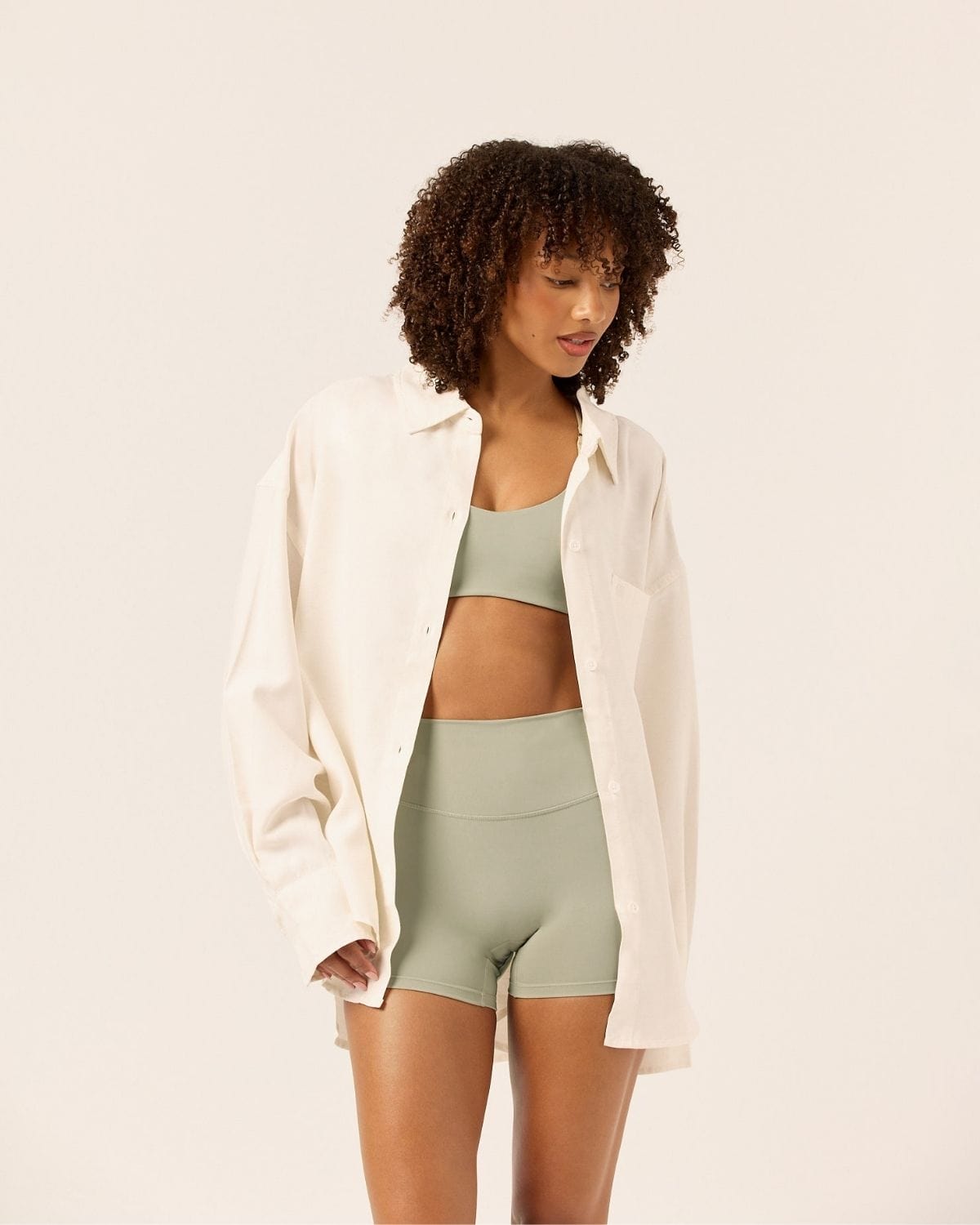 Oversized Button Up Shirt | White