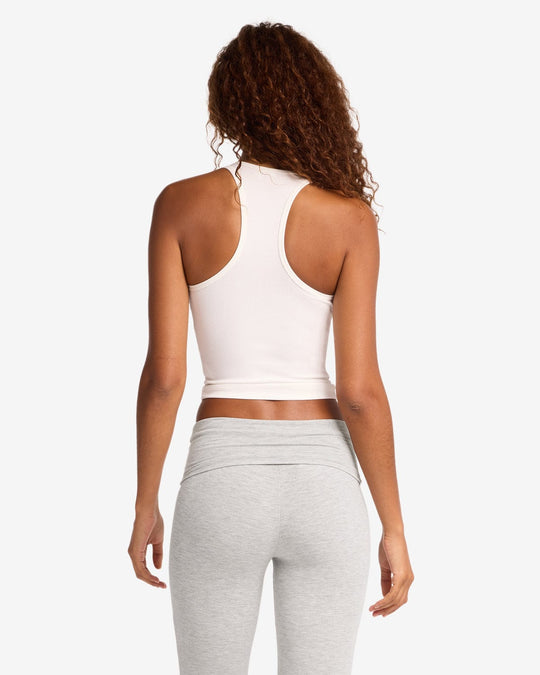 Longline Rib Tank | White