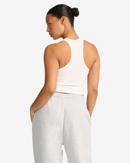 Longline Rib Tank | White