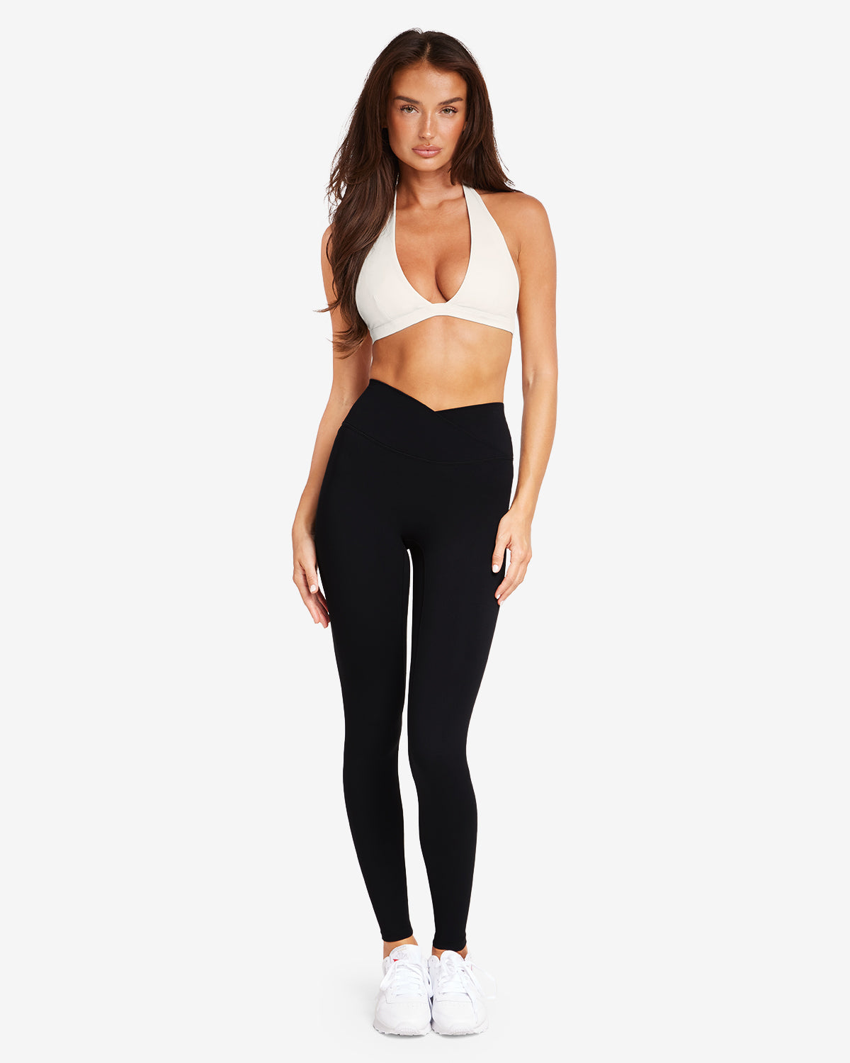 Fade Crossover Scrunch Leggings | Black