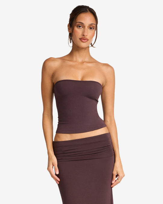 Longline Bandeau | Espresso