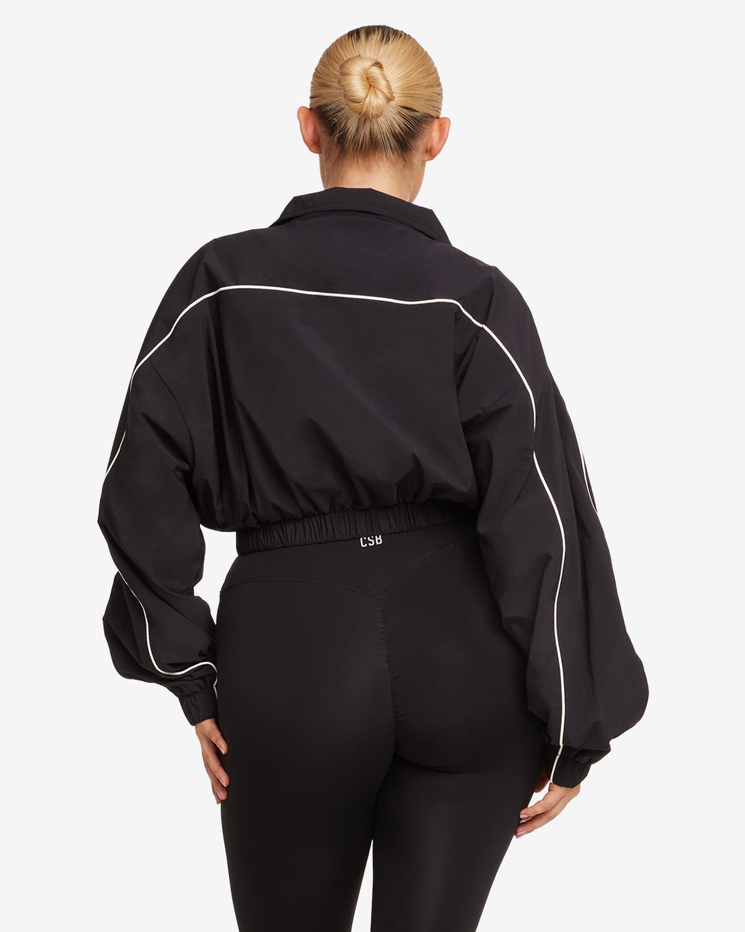 Cropped Windbreaker Jacket | Black – CSB