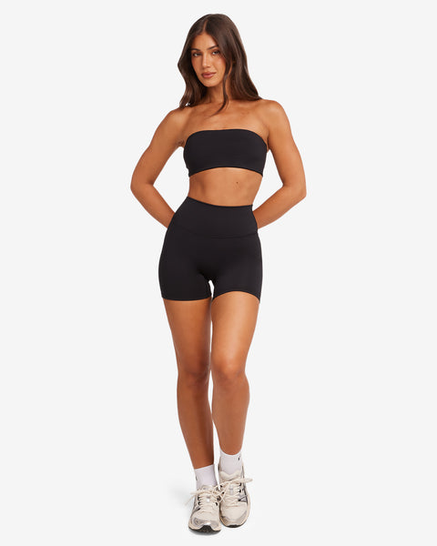 【SCENERITY】Set-up Cabra shorts Black Standard Short With Rhinestone Band - 668G