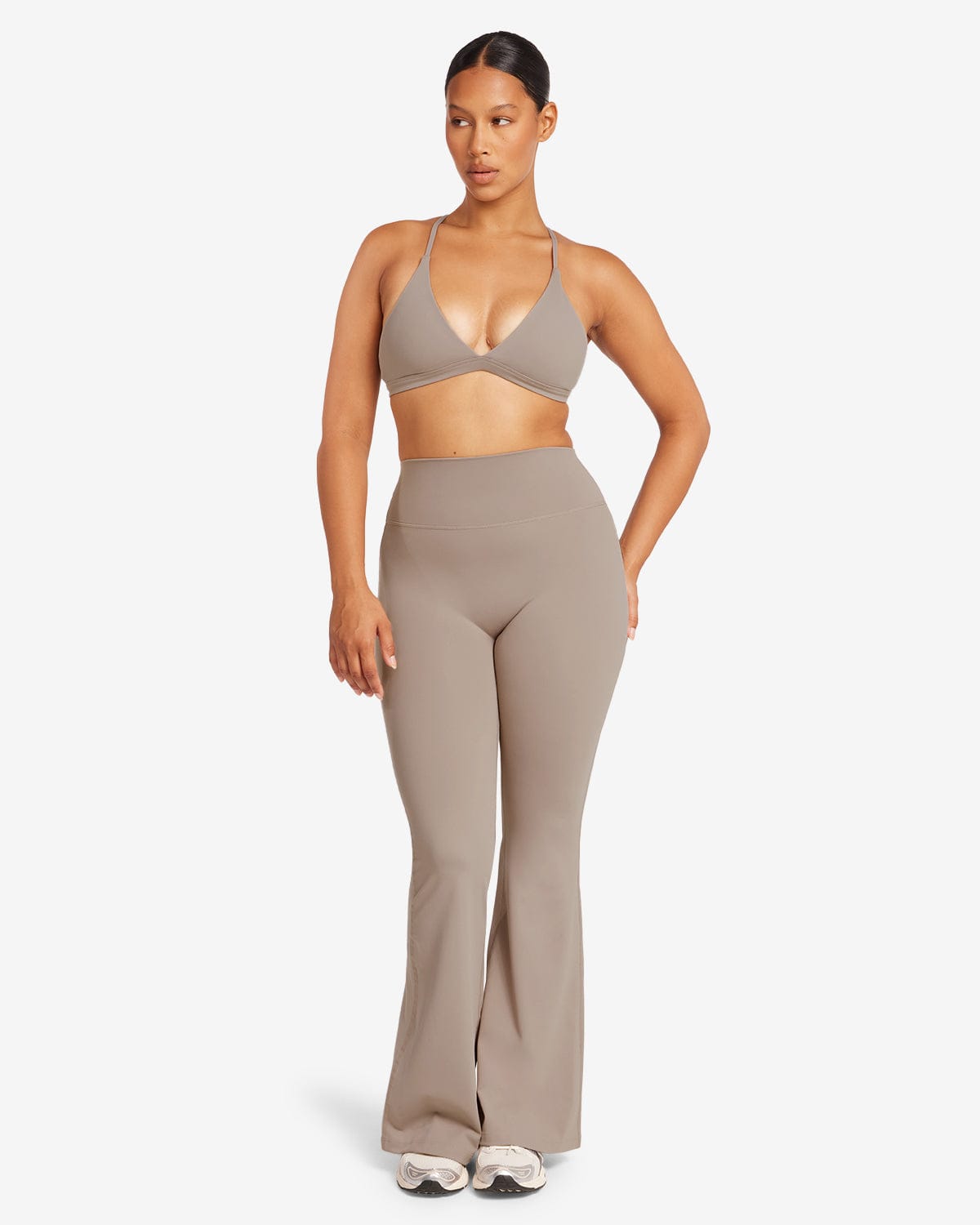 Form Invisible Scrunch Flare Leggings Petite | Latte