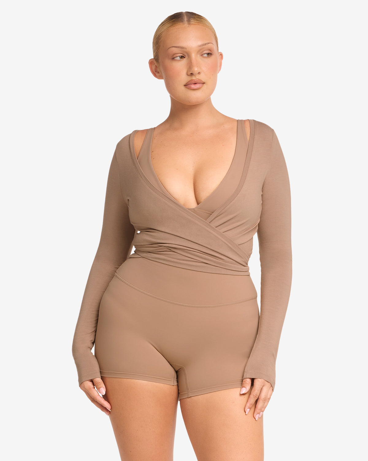 Ballet Wrap Top | Toffee