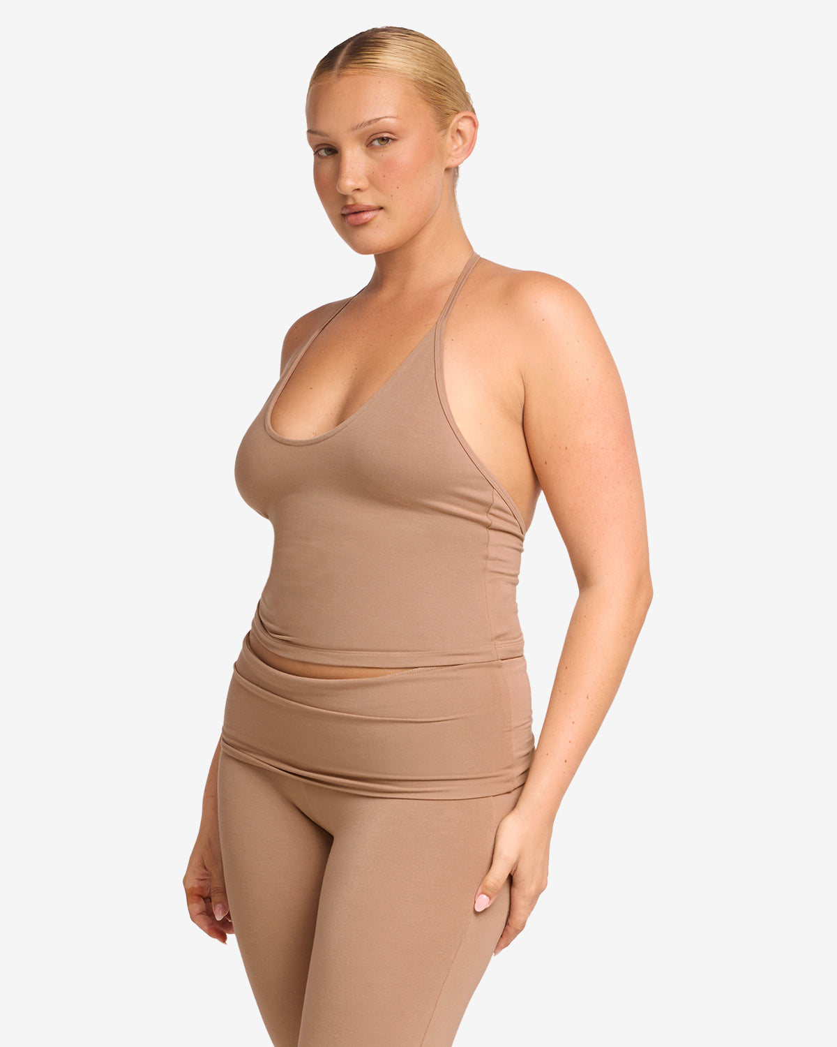 Halter Tie Tank | Toffee