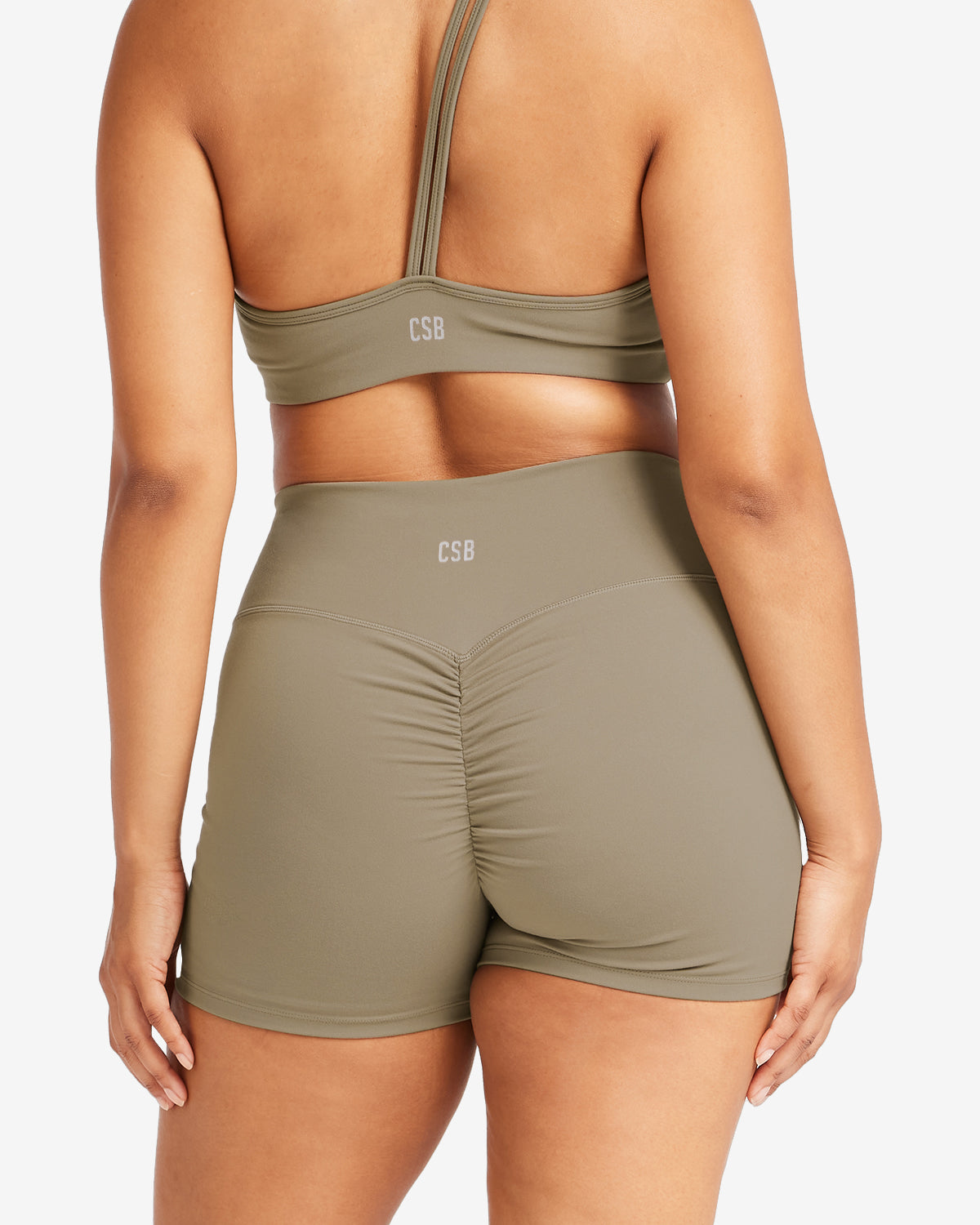 Serenity Drawstring Scrunch Shorts 4" | Vintage Khaki