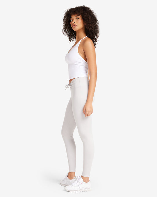 Grey drawstring leggings online